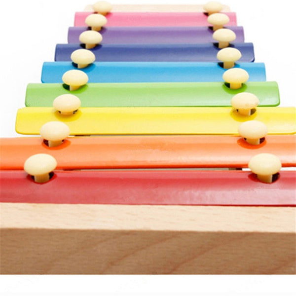 Wooden xylophone with colorful bars and mallet, suitable for children Wooden xylophone with colorful bars and mallet, suitable for children